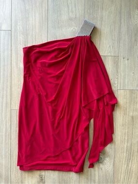 Red One-Shoulder Dress